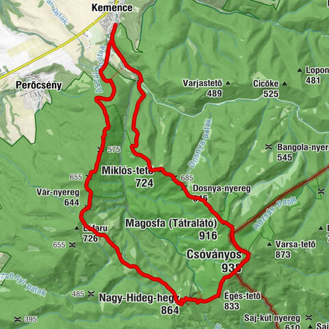 Kemence - Magosfa (Tátralátó) - Csóványos - Nagy-Hideg-hegy