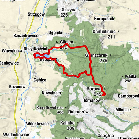 Biały Kościół - Gębczyce - Gromnik - Skrzyżowanie pod Dębem