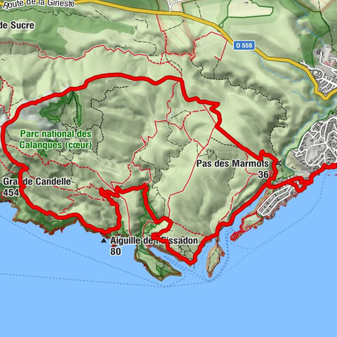 Cassis - Aiguille de l'Eissadon - Pas de la Cheminée du CAF - Pas des Marmots