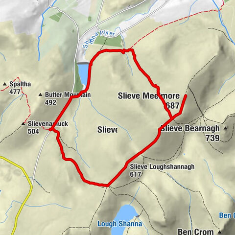 Clonachullion - Slieve Meelmore - Slieve Meelbeg - Mourne Mountains East