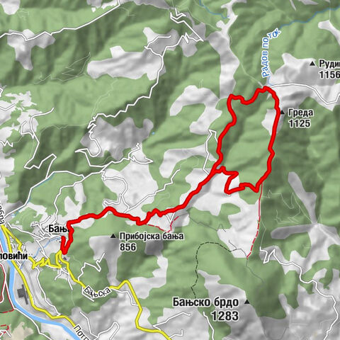 Бања - Грачаница - Пијевчево врело - Греда
