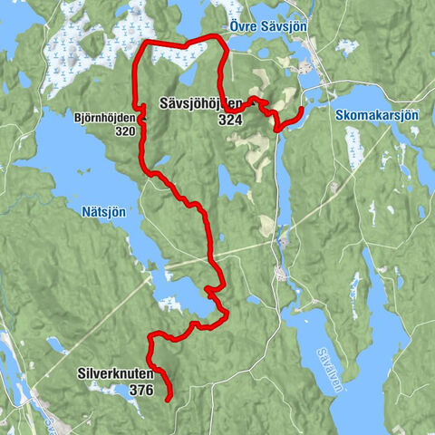 Hällefors kommun - Sävsjöhöjden - Silverknuten - Silvergrutan