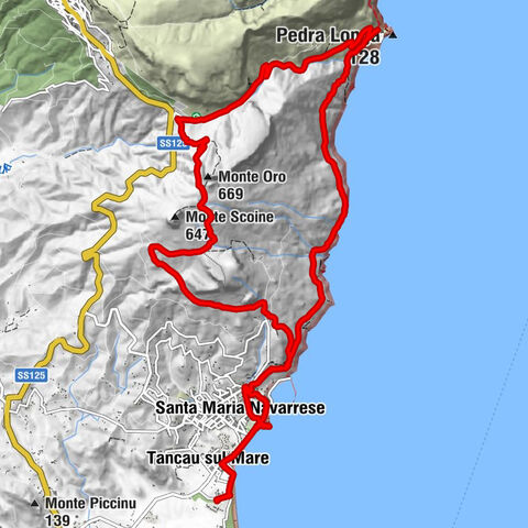 Tancau sul Mare - Pedralonga - Uttolo - Monte Oro