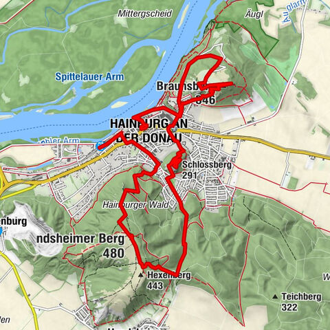 Hainburg - Hundsheimer Berg - Schlossberg - Braunsberg