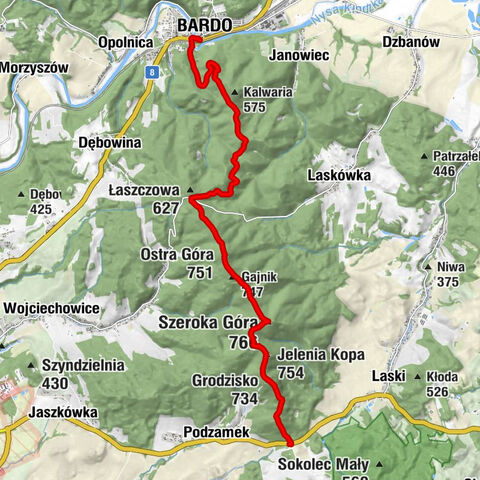 Przełęcz Kłodzka - Kłodzka Góra - Szeroka Góra - Bardo