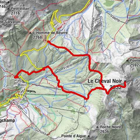 Saint-Jean-de-Belleville - Le Cheval Noir - Rocher Blanc - Les Perelles