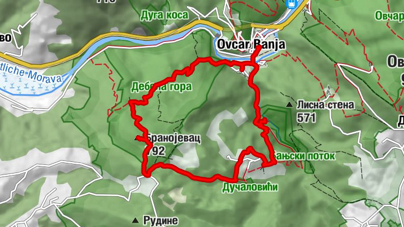 ЛиГонго - Овчар Бања - Слапови Бањског потока - Бранојевац