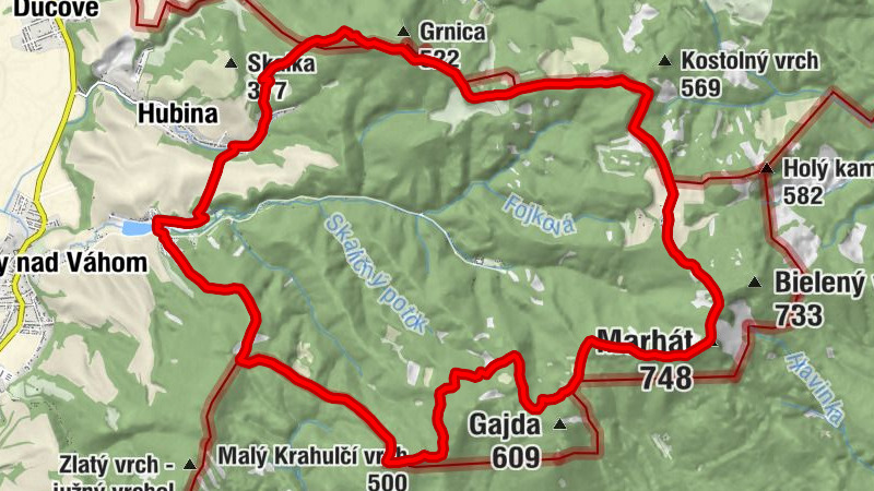 Hubina - Malý Krahulčí vrch - Marhát - Na Laze
