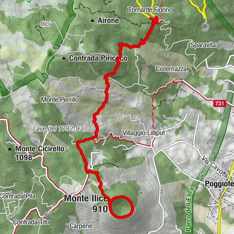 Tornante Fiorino - Grotta del Gatto - Monte Ilice
