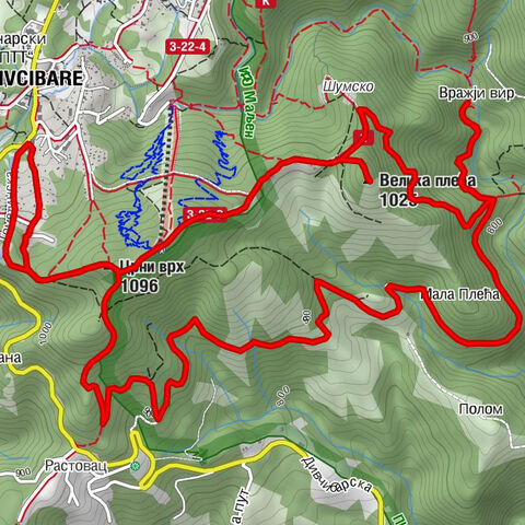 Дивчибаре - Црни врх - Велика плећа