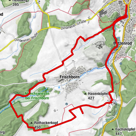 Lauterbach (Hessen) - Burg Post - Waldschlösschen - Blitzenrod