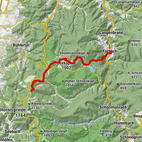 Forbach (Schwarzwald) - Seekopf - Badener Höhe - Unterstmatt