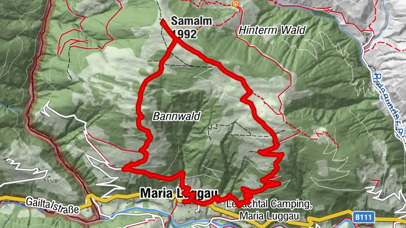 Ruta de caminata por almbla Maria Luggau – Guggenberg – Samalm – Klammwiese – Maria Luggau