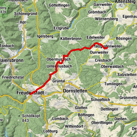 Ostweg: Pfalzgrafenweiler - Freudenstadt