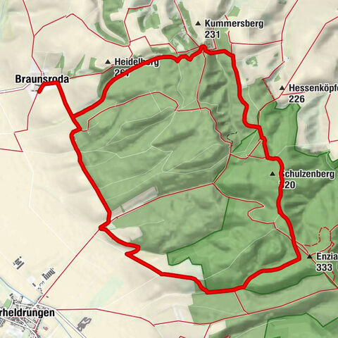 Braunsroda - Das große Langental - Der große Schacht - Schulzenberg