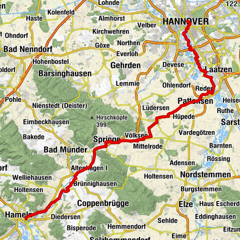 Hameln - Springe - Pattensen - Hannover