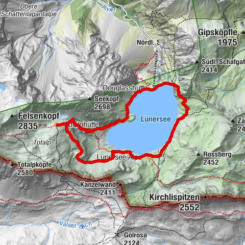 Vandans - Totalphütte - Lünersee Alpe - Douglasshütte