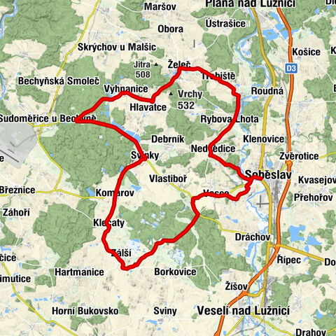 Soběslav - Nedvědice - Rybova Lhota - U Rumcajse