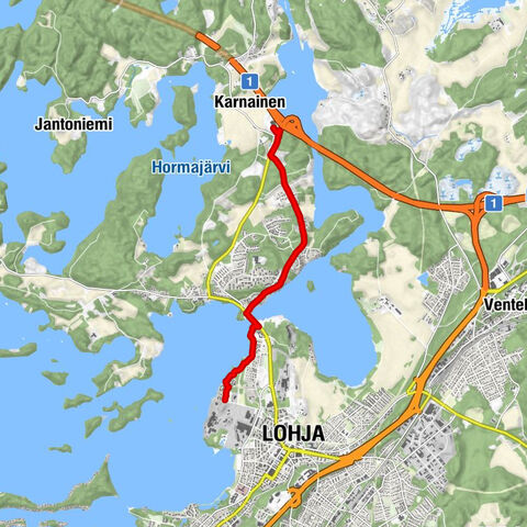 Lohja - Hiidensalmi - ABC Lohja - Karnainen