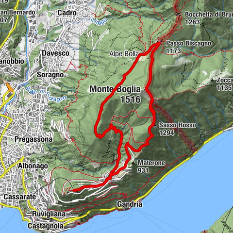 Brè - Sasso Rosso - Monte Boglia - Lugano