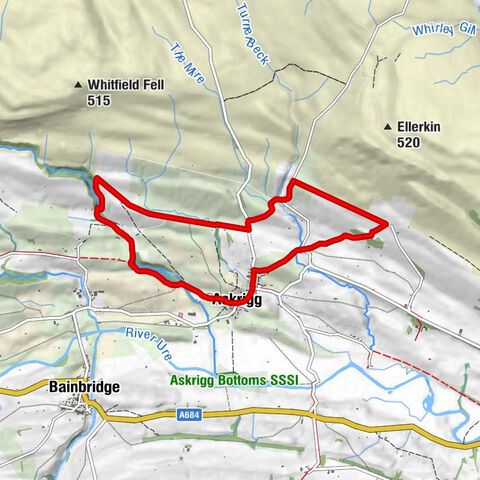 Askrigg - Newbiggin - Whitfield Gill Force - St Oswald's