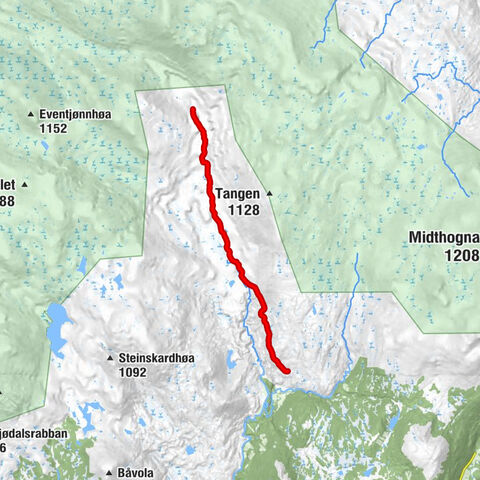 Kvannbergvollan - Brentløa - Tolga