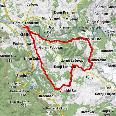 Rastoke - Gornje Taborište - Slunj