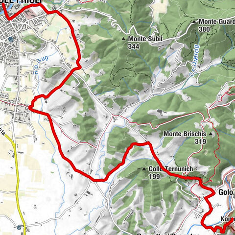 Etappe 29 Alpe-Adria-Trail: Cividale - Breg bei Golo Brdo