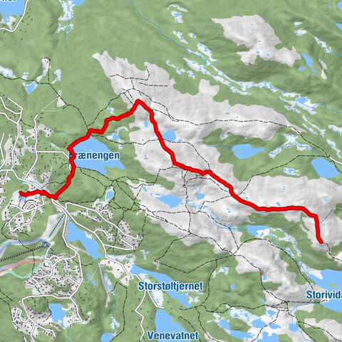 Nord-Aurdal - Danebu - Fjellenden - Fjellstølfjellet