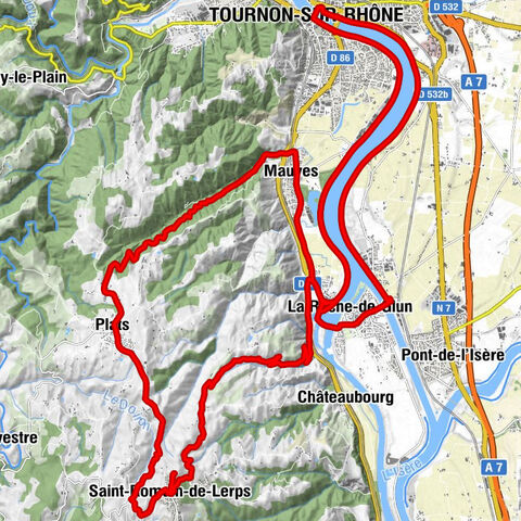 Glun - Pic de St Romain de Lerps - Col de Gazareau - Église Saint-Pierre