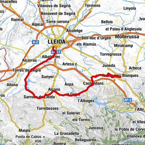 Lleida - Esglèsia de Sant Pere - Tossal de Joquers - les Borges Blanques