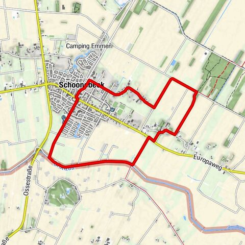 Schoonebeek - Middendorp - Oosterse Bos - De Lange Muur