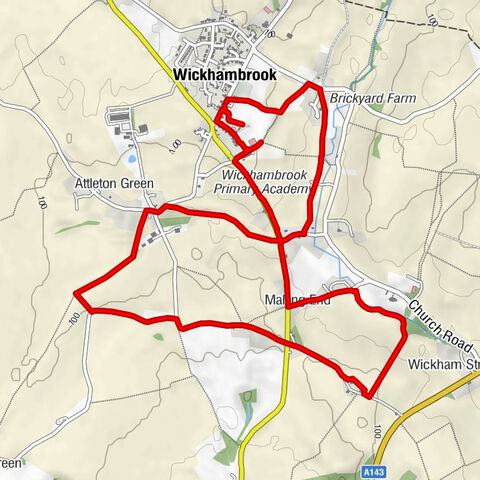 Wickhambrook - Coltsfoot Green - Attleton Green - Malting End