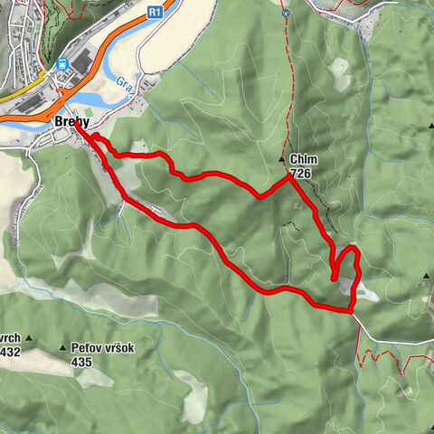 Brehy - Biela skala - Prameň Uhliarka