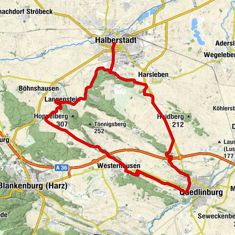 Halberstadt - Ob. Lehberg - St. Petri - Langer Berg