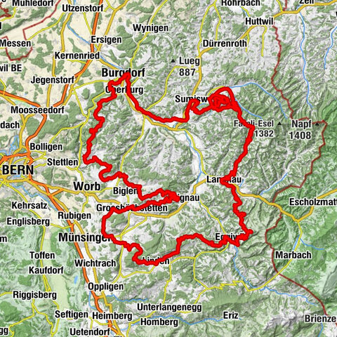 Langnau - Adlisberg - Eyberg - Langnau im Emmental