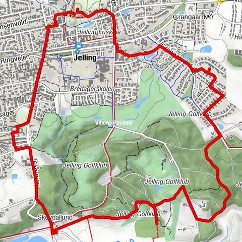 Jelling Kirke - Jelling - Skovdallund - Skovdal Kro