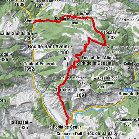 Senterada - Mare de Déu de Gràcia - Roca Foradada - la Pobla de Segur