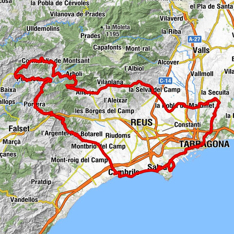 Cambrils - Sant Andreu - Coll de la Creu - Coll de la Teixeta