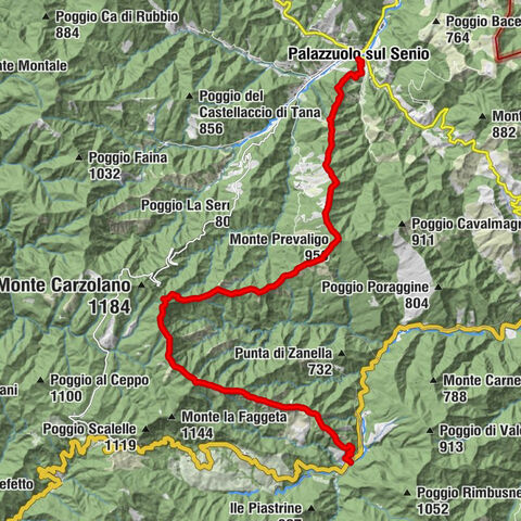 Palazzuolo sul Senio - Monte Prevaligo - L'Archetta - Crespino del Lamone