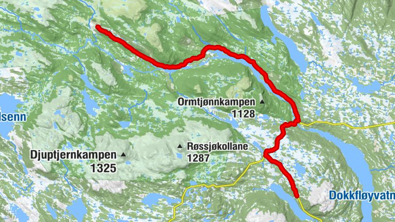 Nordre Land - Oppsjøkrysset - Oppsjøen - Ytre Liomseterhaugen