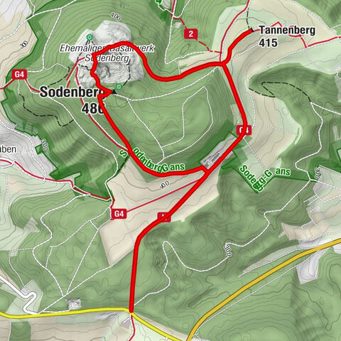 Hammelburg - Sodenberg - Kapelle Sodenberg - Tannenberg