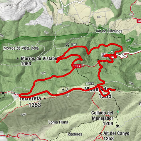 Santuari de la Font Roja - Teixereta - Menejador - El Bagaje de la Font Roja