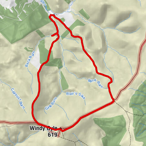 Cocklawfoot - Windy Gyle - Russell's Cairn - Windy Rig