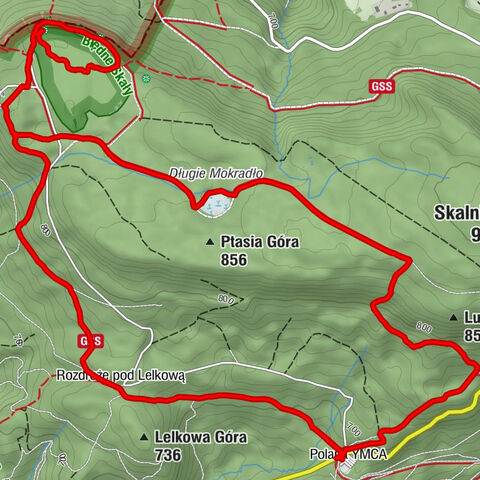 Kudowa-Zdrój - Rozdroże pod Lelkową - Polana YMCA
