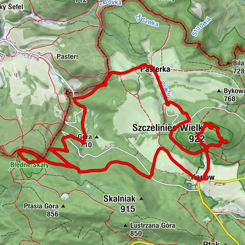 Karłów - Schronisko PTTK "Na Szczelińcu" - Szczeliniec Wielki - Pasterka