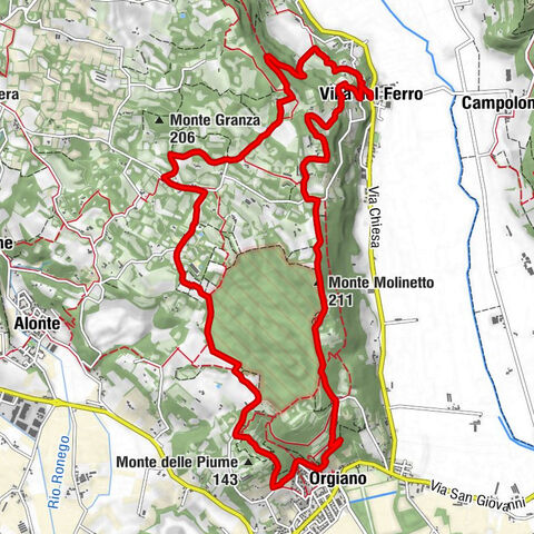 Villa del Ferro - Monte Molinetto - Orgiano - Monte Pozzetto
