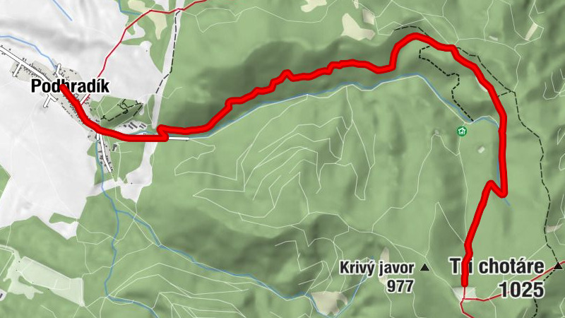 Najsvätejšej Trojice - Podhradík - Krivý dol