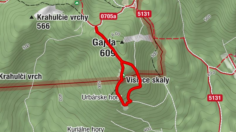 okres Topoľčany - Visiace skaly - Gajda - Hubina