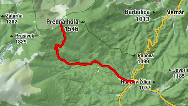 Vikartovce - Smrečinské sedlo